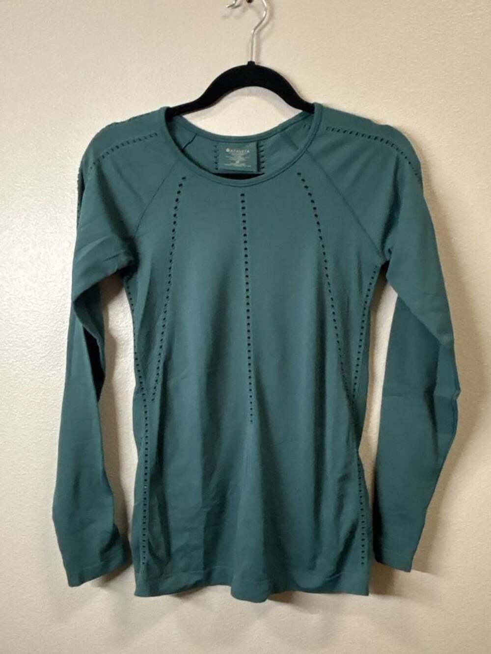 Athleta Foothill Seamless Long Sleeve Size XS Teal